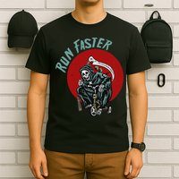 Run Faster Grim Reaper Last Responder Funny Dark Humor Gift T-Shirt