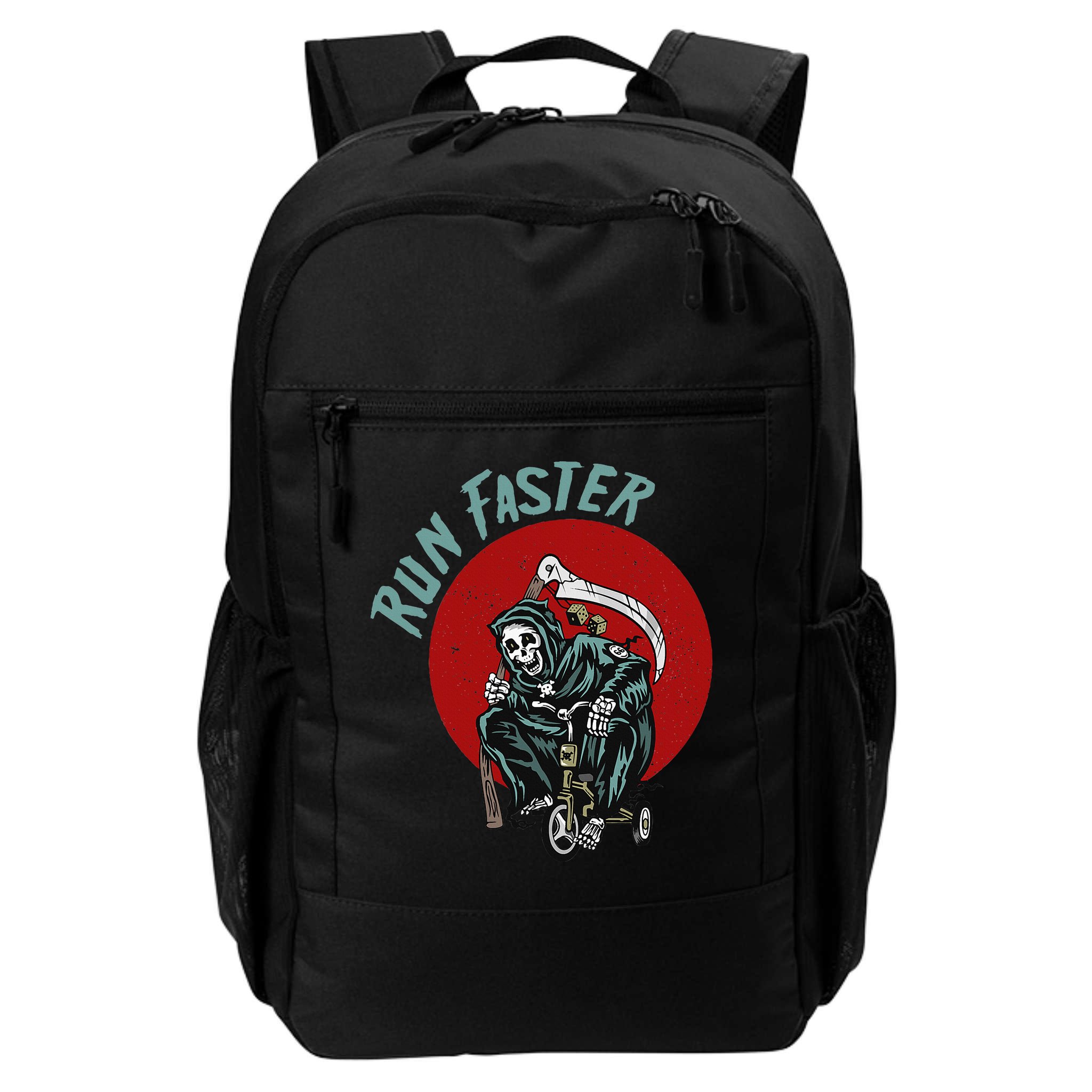 Run Faster Grim Reaper Last Responder Funny Dark Humor Gift Backpack