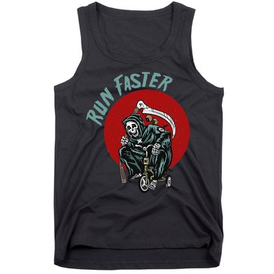 Run Faster Grim Reaper Last Responder Funny Dark Humor Gift Tank Top