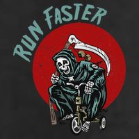 Run Faster Grim Reaper Last Responder Funny Dark Humor Gift Golf Towel