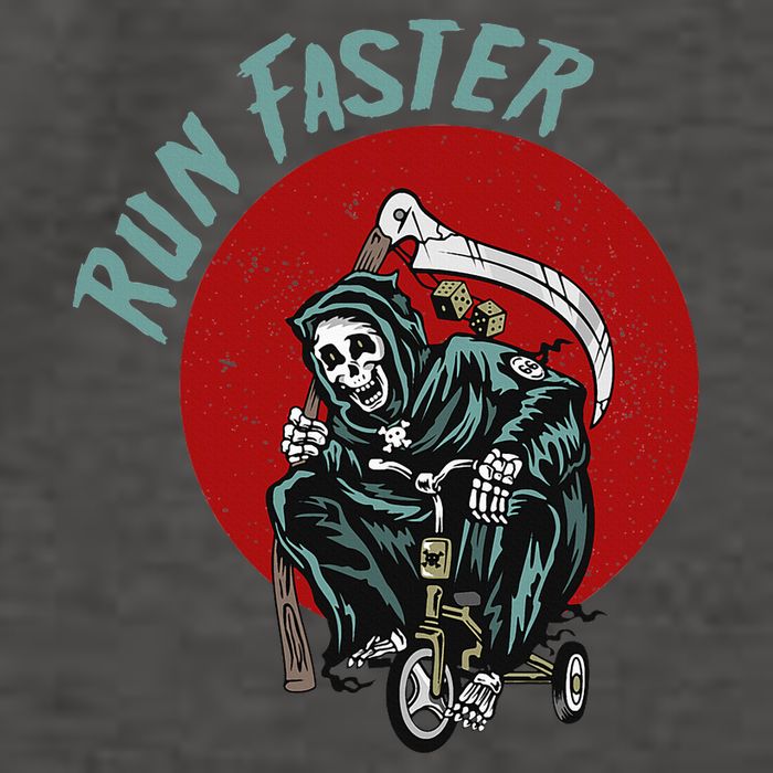 Run Faster Grim Reaper Last Responder Funny Dark Humor Gift Vector Backpack