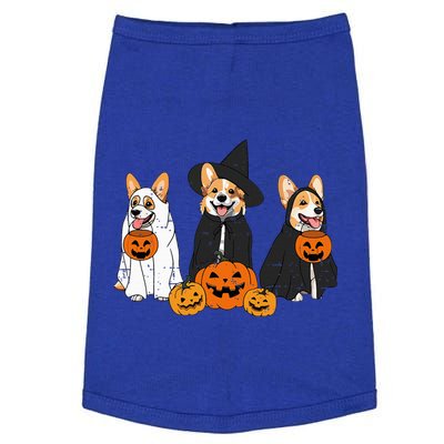 Retro Funny Ghost And Witch Corgi Dog Pumpkin Halloween Cute Doggie Tank