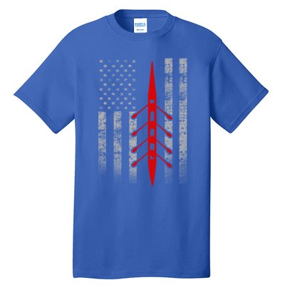 Rowing Flag Gift Rowing Boat Flag Hooded Meaningful Gift Tall T-Shirt