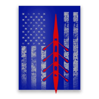 Rowing Flag Gift Rowing Boat Flag Hooded Meaningful Gift Poster