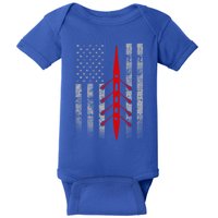 Rowing Flag Gift Rowing Boat Flag Hooded Meaningful Gift Baby Bodysuit