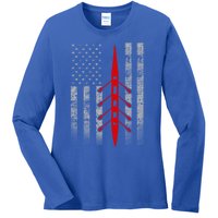 Rowing Flag Gift Rowing Boat Flag Hooded Meaningful Gift Ladies Long Sleeve Shirt