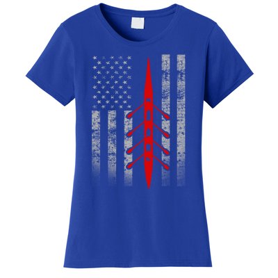 Rowing Flag Gift Rowing Boat Flag Hooded Meaningful Gift Women's T-Shirt