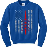 Rowing Flag Gift Rowing Boat Flag Hooded Meaningful Gift Kids Sweatshirt