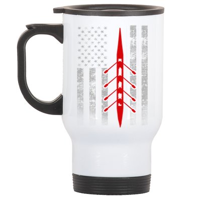 Rowing Flag Gift Rowing Boat Flag Hooded Meaningful Gift Stainless Steel Travel Mug