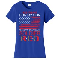 Red Friday Gift Proud Father Of Military Soldier Son Gift Women's T-Shirt