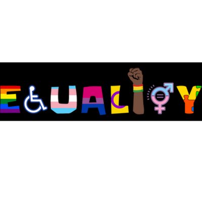 Rainbow Flag Gay Lesbian Equality Human Rights Lgbt Pride Bumper Sticker