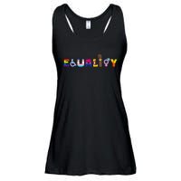 Rainbow Flag Gay Lesbian Equality Human Rights Lgbt Pride Ladies Essential Flowy Tank