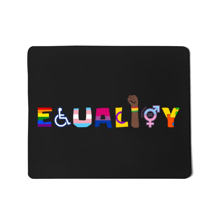 Rainbow Flag Gay Lesbian Equality Human Rights Lgbt Pride Mousepad