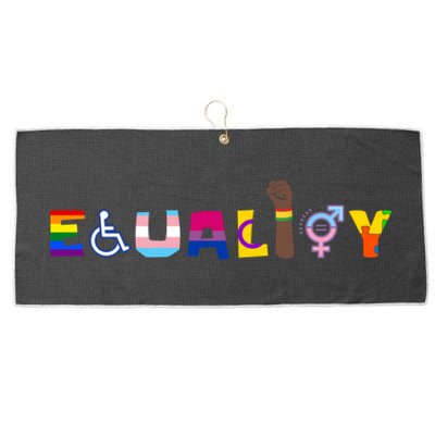 Rainbow Flag Gay Lesbian Equality Human Rights Lgbt Pride Large Microfiber Waffle Golf Towel