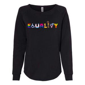 Rainbow Flag Gay Lesbian Equality Human Rights Lgbt Pride Womens California Wash Sweatshirt