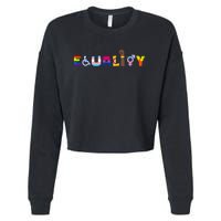 Rainbow Flag Gay Lesbian Equality Human Rights Lgbt Pride Cropped Pullover Crew