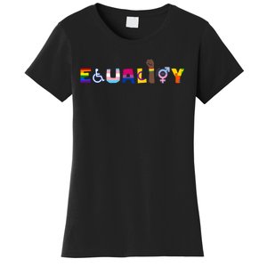 Rainbow Flag Gay Lesbian Equality Human Rights Lgbt Pride Women's T-Shirt