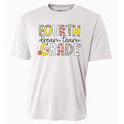 Retro Fourth Grade Dream Team Groovy Teacher Back To School Cooling Performance Crew T-Shirt