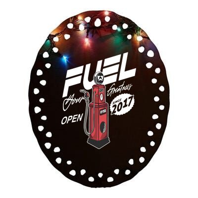 Ryse Fuel Gas Pump Ceramic Oval Ornament