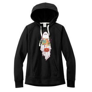 Retro Flower Ghost Great Gift Women's Fleece Hoodie