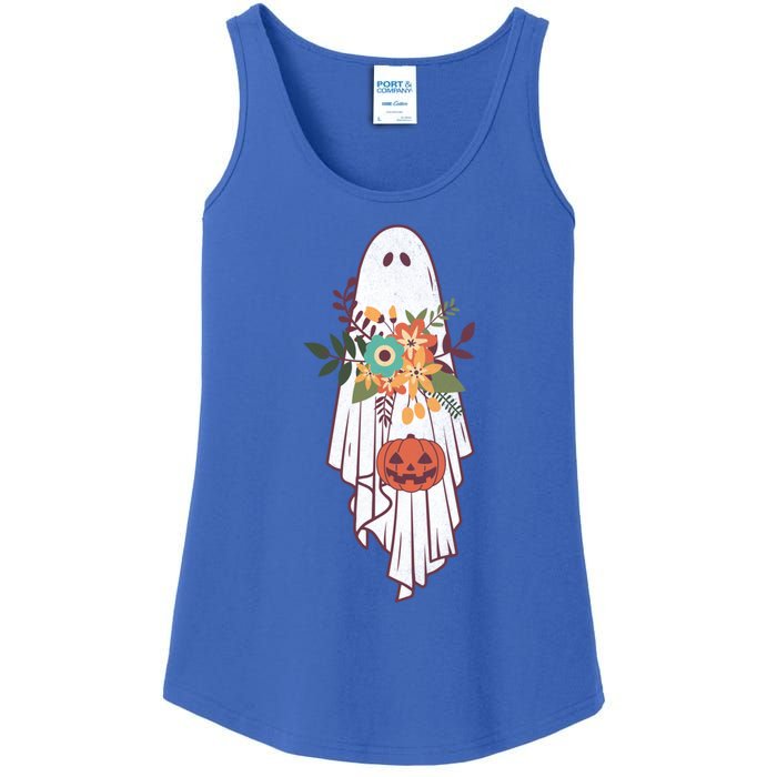 Retro Flower Ghost Great Gift Ladies Essential Tank