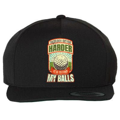 Retro Funny Golf For Golfer Gift Wool Snapback Cap