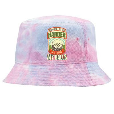 Retro Funny Golf For Golfer Gift Tie-Dyed Bucket Hat