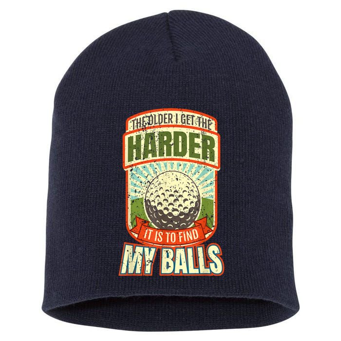 Retro Funny Golf For Golfer Gift Short Acrylic Beanie