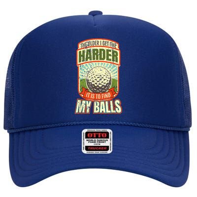 Retro Funny Golf For Golfer Gift High Crown Mesh Back Trucker Hat