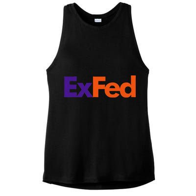 Retired Federal Government Worker Ex Fed Ladies PosiCharge Tri-Blend Wicking Tank