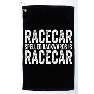 Racecar for Gift Mechanic Fast Race Car Racing Funny Platinum Collection Golf Towel