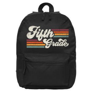 Retro Fifth Grade Teacher Back To School 16 in Basic Backpack