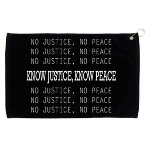 Raised Fist Great Gift Stop Police Brutality Great Gift No Justice No Peace Gift Grommeted Golf Towel