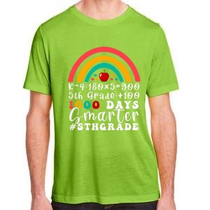 Rainbow Fifth Grade Teacher 1000 Days Smarter 5Th Grade Funny Gift Adult ChromaSoft Performance T-Shirt