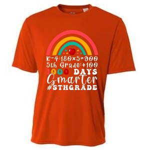 Rainbow Fifth Grade Teacher 1000 Days Smarter 5Th Grade Funny Gift Cooling Performance Crew T-Shirt