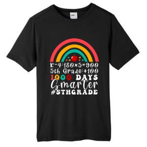 Rainbow Fifth Grade Teacher 1000 Days Smarter 5Th Grade Funny Gift Tall Fusion ChromaSoft Performance T-Shirt