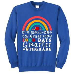 Rainbow Fifth Grade Teacher 1000 Days Smarter 5Th Grade Funny Gift Sweatshirt