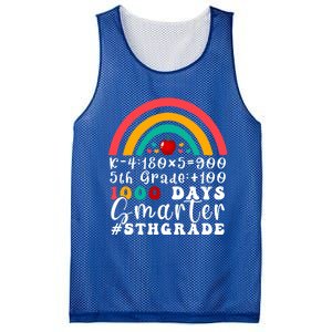 Rainbow Fifth Grade Teacher 1000 Days Smarter 5Th Grade Funny Gift Mesh Reversible Basketball Jersey Tank