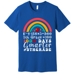 Rainbow Fifth Grade Teacher 1000 Days Smarter 5Th Grade Funny Gift Premium T-Shirt