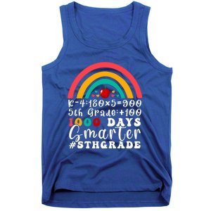 Rainbow Fifth Grade Teacher 1000 Days Smarter 5Th Grade Funny Gift Tank Top