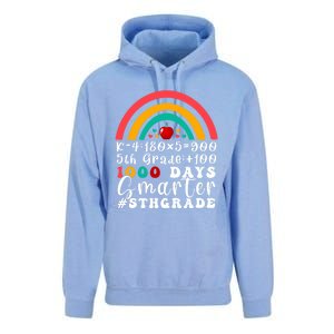 Rainbow Fifth Grade Teacher 1000 Days Smarter 5Th Grade Funny Gift Unisex Surf Hoodie