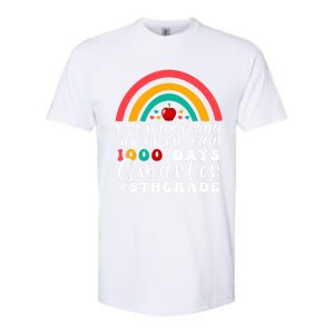 Rainbow Fifth Grade Teacher 1000 Days Smarter 5Th Grade Funny Gift Softstyle CVC T-Shirt