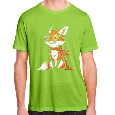 Red Fox Glasses Cute Cartoon Dressed Hipster Fox Gift Adult ChromaSoft Performance T-Shirt