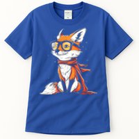 Red Fox Glasses Cute Cartoon Dressed Hipster Fox Gift Tall T-Shirt