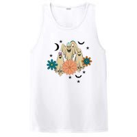 Retro Floral Ghost Halloween Spooky Season Halloween Party PosiCharge Competitor Tank