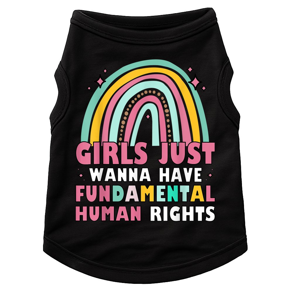 Rainbow Feminist Girls Just Want To Have Fundamental Rights Doggie Tank