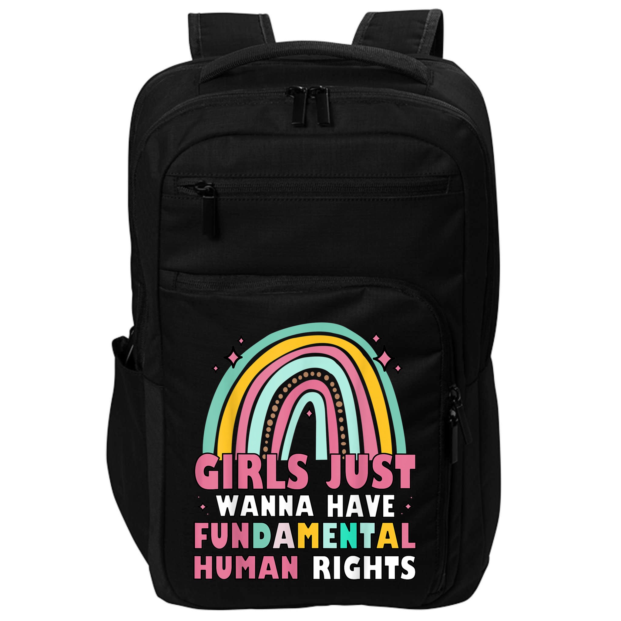 Rainbow Feminist Girls Just Want To Have Fundamental Rights Impact Tech Backpack