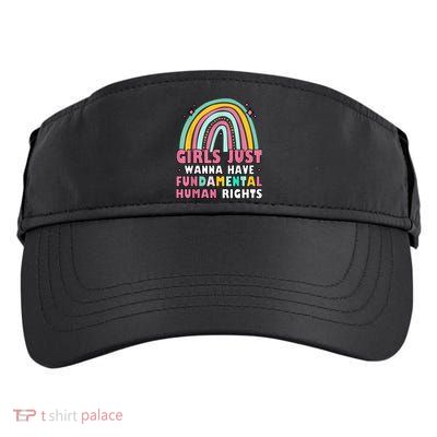 Rainbow Feminist Girls Just Want To Have Fundamental Rights Adult Drive Performance Visor