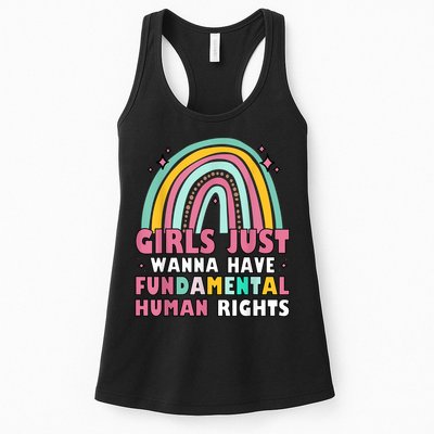 Rainbow Feminist Girls Just Want To Have Fundamental Rights Womens Tank Top