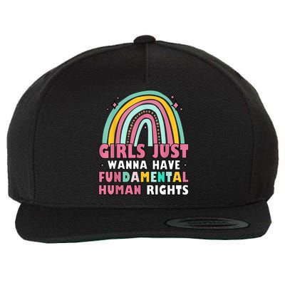 Rainbow Feminist Girls Just Want To Have Fundamental Rights Wool Snapback Cap
